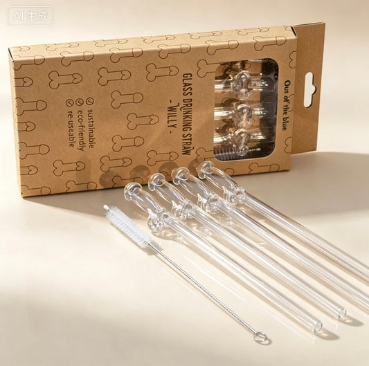 Fun‑Shaped Glass Straws