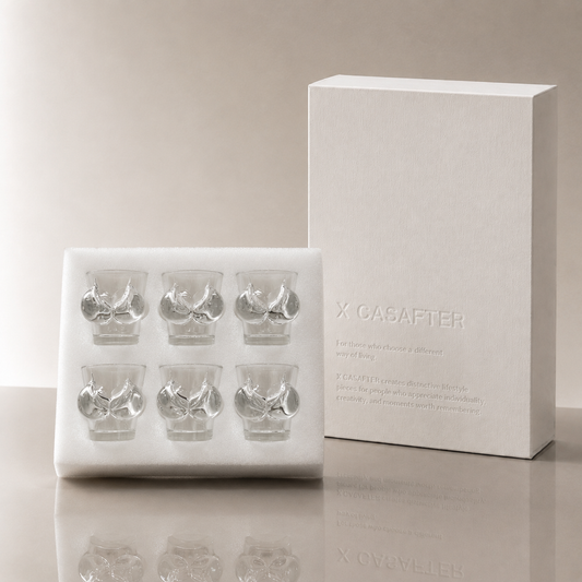 Sculpted Relief Novelty Shot Glass 6-Pack Gift Set